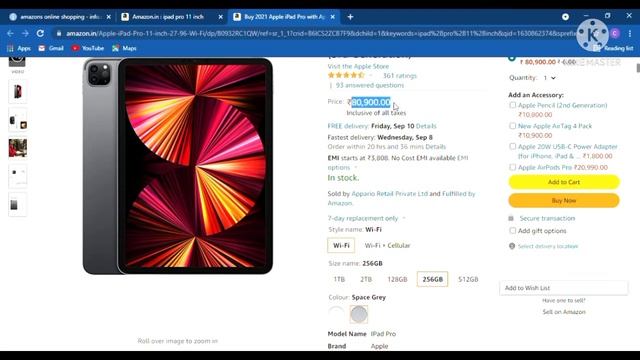 ipad pro 2021 M1 chip (3rd gen) only 71,900 Rupees смотреть онлайн