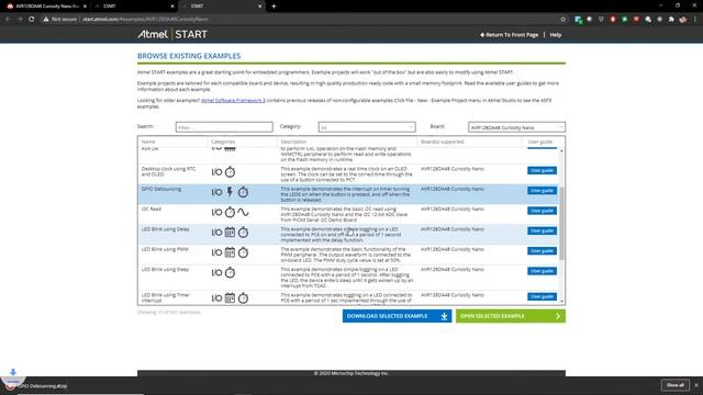 Running a START Example Project in Microchip Studio смотреть онлайн