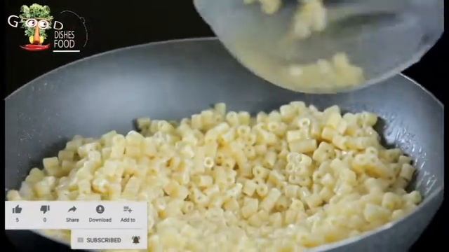 Pasta with white sauce and cheddar cheese | Macaroni with white sauce смотреть онлайн