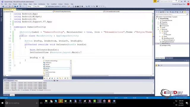 Xamarin Android Tutorial - Tooltip смотреть онлайн