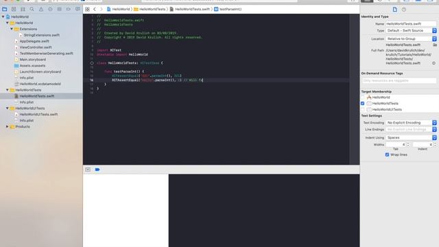 Add a unit test for parse Int function | Xcode Quick Tip #8 смотреть онлайн