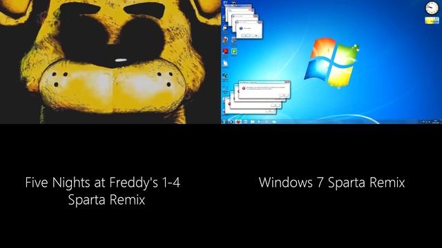 FNAF + Win 7 Sparta Remix (mashup) смотреть онлайн