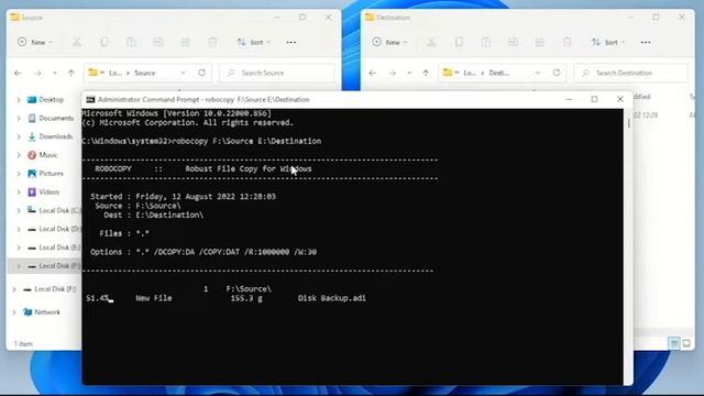 How to Copy Files Using Command Prompt CMD | Robocopy смотреть онлайн