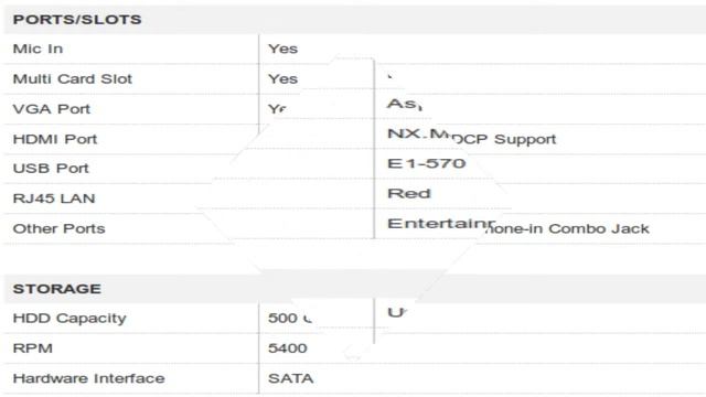 Acer Aspire E E1-570 Notebook Specification [INDIA] смотреть онлайн