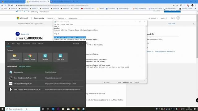 How To FIX Windows Update Errors 0x80073701 & 0x8009001D Using DISM смотреть онлайн