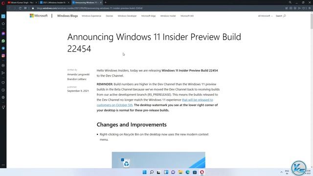 New Windows 11 Build 22454.1000 - Recycle Bin Changes, Quick Access Changes, New Korean IME & Fixes смотреть онлайн