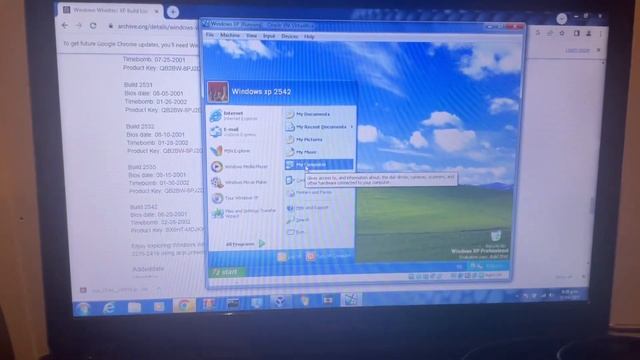 Windows XP build 2542 on Virtualbox смотреть онлайн
