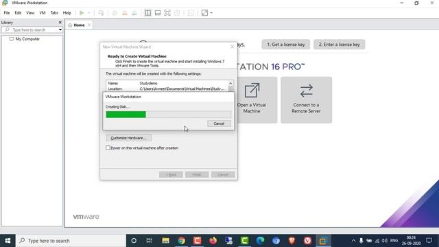 Create a Windows Virtual Machine in VMWare Workstation Step by Step in Hindi смотреть онлайн