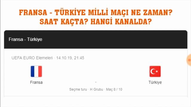 Fransa - Türkiye Milli Maçı Ne Zaman? Hangi Kanalda? смотреть онлайн