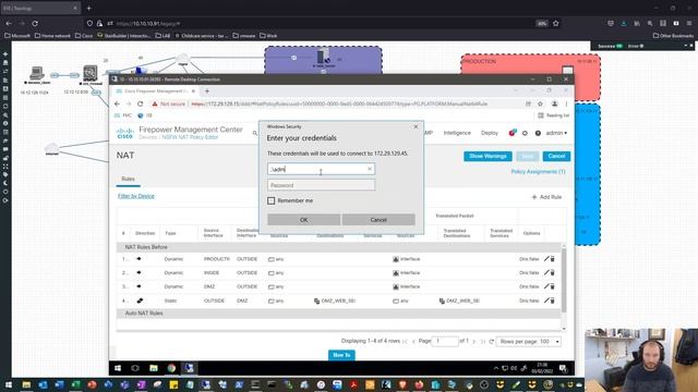 HQ Lab Video 9 DMZ Web server set up, testing NAT and ACL's on the FTD via FMC смотреть онлайн