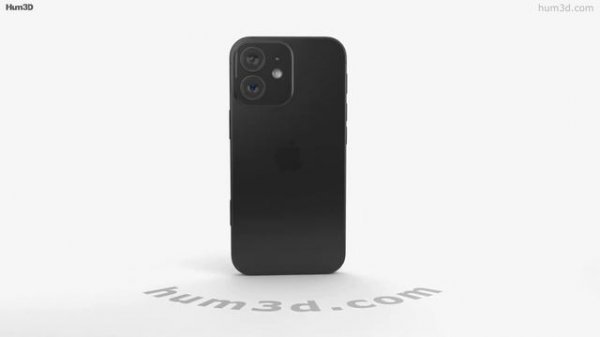 Apple iPhone 16 Black 3D model by 3DModels.org