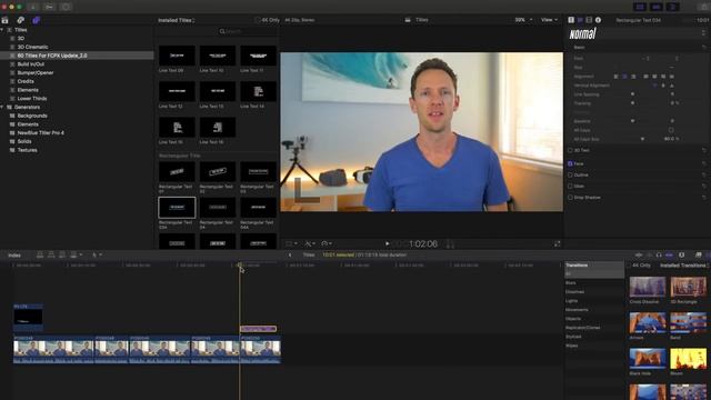 Final Cut Pro Tutorial: How To Add Animated Titles and Text смотреть онлайн