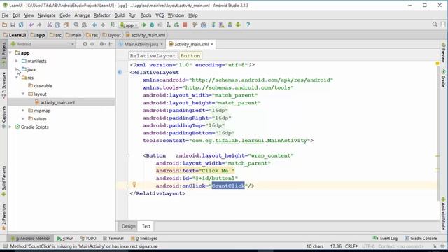 Android || UI || How To Create Button Count Clicks event смотреть онлайн