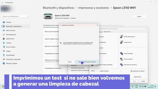 Limpieza de cabezal impresora Epson desde Windows 11 y Android смотреть онлайн