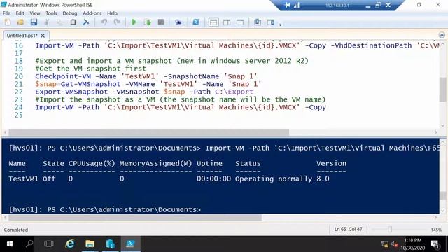 Hyper-V VM Export and Import with Powershell on Windows Server 2016 смотреть онлайн