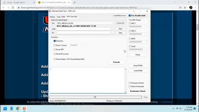 UMT MTK Tool V4.6 Big Update Added RPMB READ/WRITE Nd Vivo Imei Repair (Boom Update) 2021 смотреть онлайн