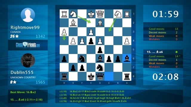 Chess Game Analysis: Rightmove99 - Dublin555 : 0-1 (By ChessFriends.com) смотреть онлайн