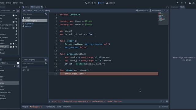 Add Screen shake effect in your game with Godot in Hindi | Game Development Tutorials смотреть онлайн