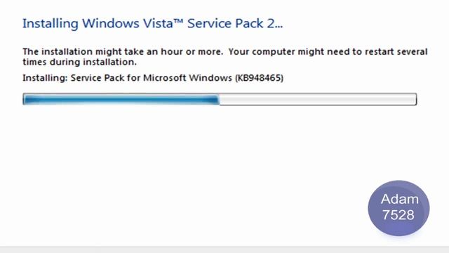 Installing Windows Vista Service Pack 2 смотреть онлайн