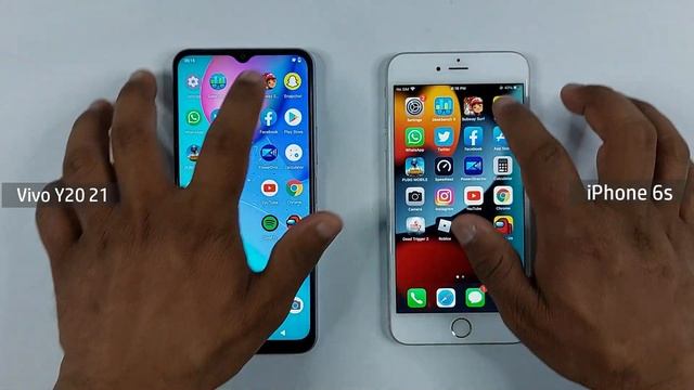 iPhone 6S Plus Vs Vivo Y20 2021 Speed Test смотреть онлайн
