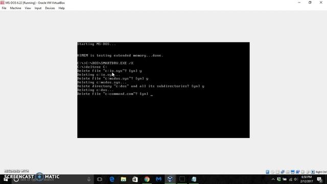 FIRST VIDEO - Deleting C: - MS-DOS 6.22 смотреть онлайн