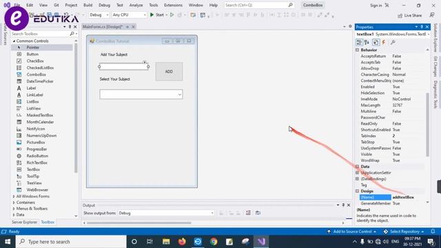 How to Implement Combo Box in Visual Studio 2022 | C# dot net Framework tutorial in Hindi | edutika смотреть онлайн
