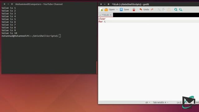10 - Unix Shell Scripts - For Loop - Unix Style - C Style смотреть онлайн