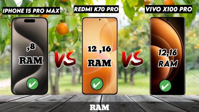 Iphone 15 Pro Max Vs Vivo x100 Pro Vs Redmi K70 Pro Full camprision video смотреть онлайн