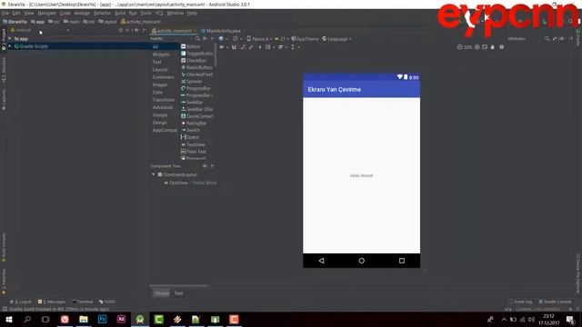 Android Studio - Ekranı Yan Yapma смотреть онлайн