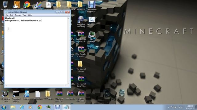 Windows Batch Files Tutorial Part 2: Setting variables and creating txt files! смотреть онлайн