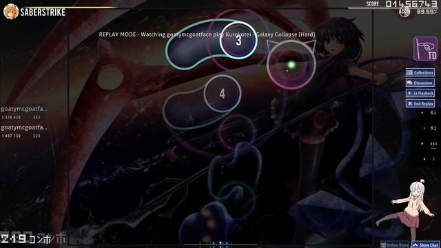 | osu! | galaxy collapse [hard] 3 MILLION score! | смотреть онлайн