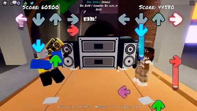 bad apple fnf roblox no miss смотреть онлайн