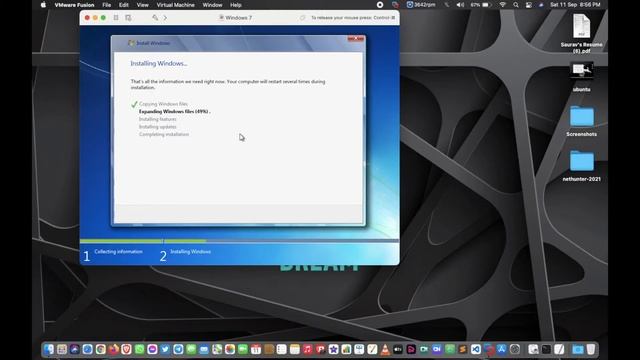 Install window 7 In VMware on Mac смотреть онлайн