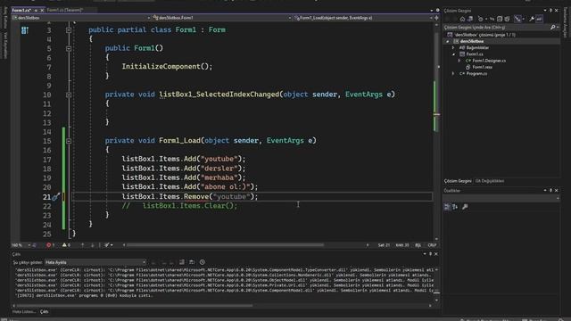 C# Windows Form Application | Listbox Kullanımı | Ders5 смотреть онлайн