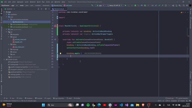 Navigation Drawer | Android Studio | Kotlin смотреть онлайн