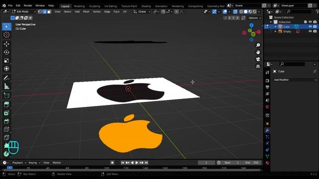 Iphone Apple Icon from a cube (Blender 3.1) смотреть онлайн