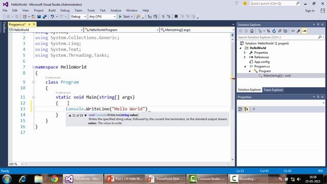 Part 1 of C# Tutorial (What is C#) using Visual Studio смотреть онлайн