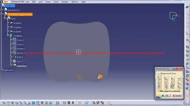 Catia V5 Tutorial|How to design a Chair P5|Furniture & Product Design смотреть онлайн