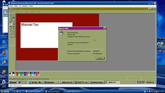 Windows 98 Second Edition Plus Virtual PC 2004 2007 смотреть онлайн