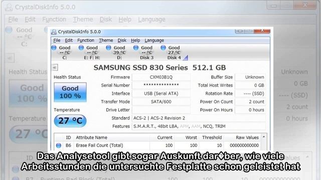 CrystalDiskInfo - Analysetool für Festplatten смотреть онлайн