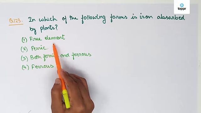 NEET 2018  Biology Set HH Q 123 Solution