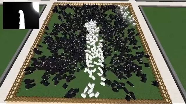 Bad Apple! в Minecraft с помощью овец и нотных блоков . смотреть онлайн
