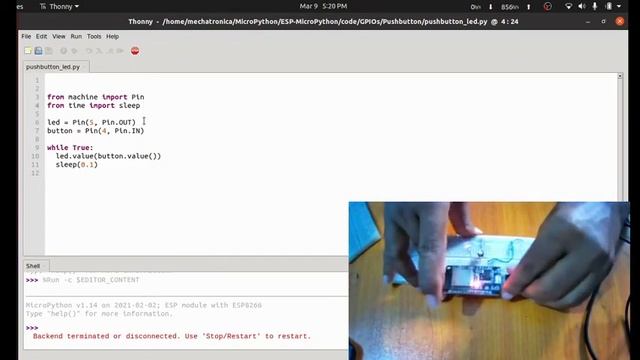 MicroPython Tutorials: Digital input and output in ESP8266 and ESP32 смотреть онлайн