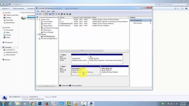 How to Create(Make) Partition in Windows XP, 8, 8.1, 10 Without Formatting in Hindi/Urdu смотреть онлайн