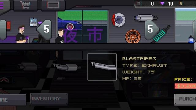 Pixel car racing UNDERGROUND.180sx начало