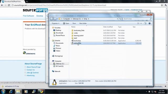Access a Linux partition from Windows 7 in dual boot смотреть онлайн