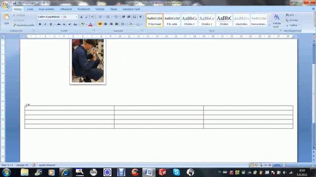 Word 2007 lisää kuva ja taulukko смотреть онлайн