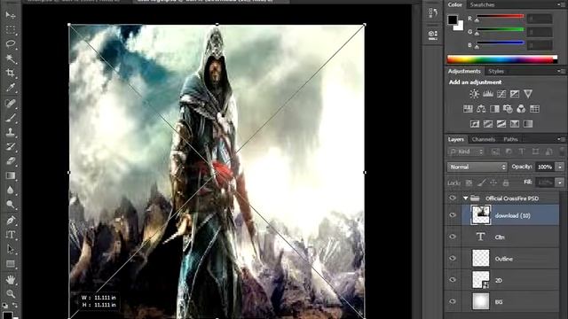 Photoshop Tutorial how to Overlap then Outline Easiest and Fastest way!!! смотреть онлайн