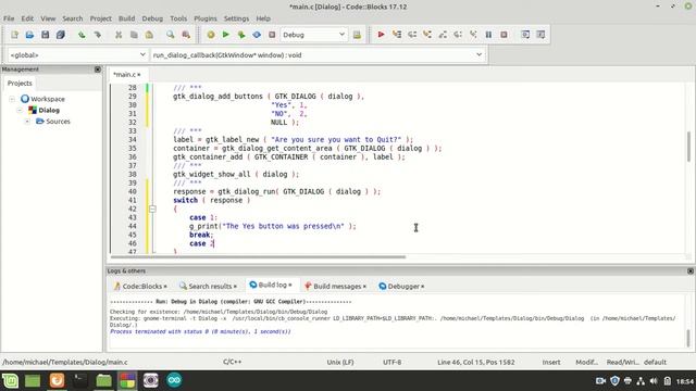 GTK - GtkDialog Part-04 смотреть онлайн