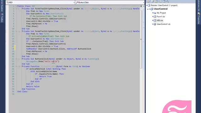 MDI parent form, UserControl, AddHandler, ActiveChild With Visual Basic.NET смотреть онлайн